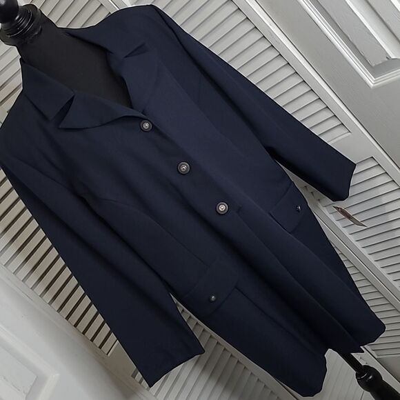 WillowRidge sz 20P midi dress coat navy - Picture 1 of 10